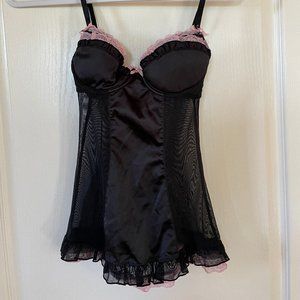 Black and Pink Chemise Lingerie